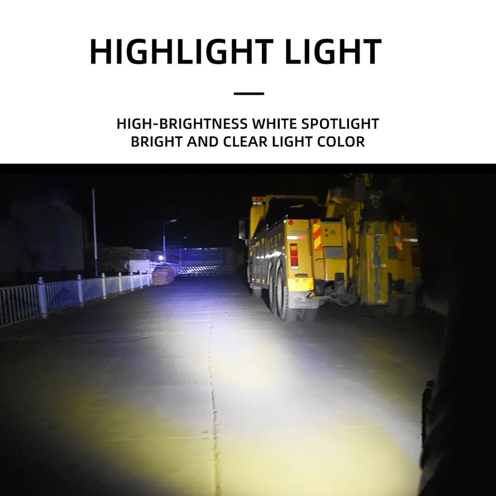 2PCS Work Lights 6 LED Motorcycle Headlight Spot Light Water