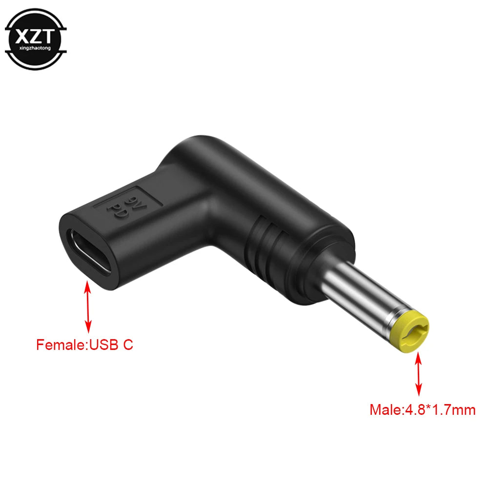USB C PD to DC Power Connector Universal 5V 9V 12V Type C to DC Jack Plug Charging Adapter Converter for Router Tablet Mini Fan
