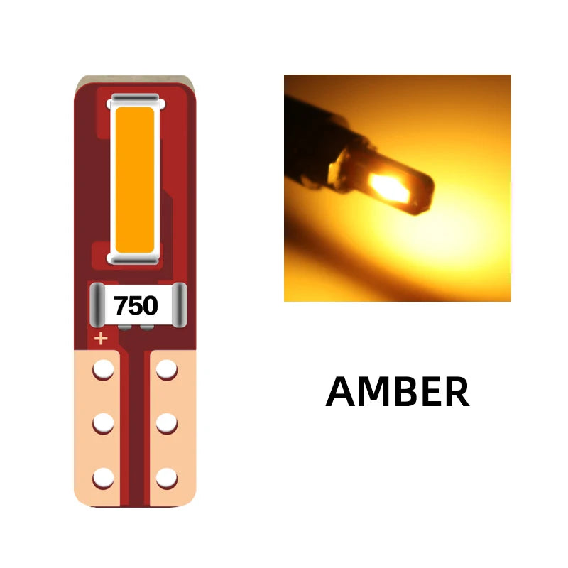 10/20/50 PCS T5 LED W3W W1.2W Led Bulb Car Interior Dashboard Warming Light CSP 2 SMD Auto Side Wedge Indicator Instrument Lamp