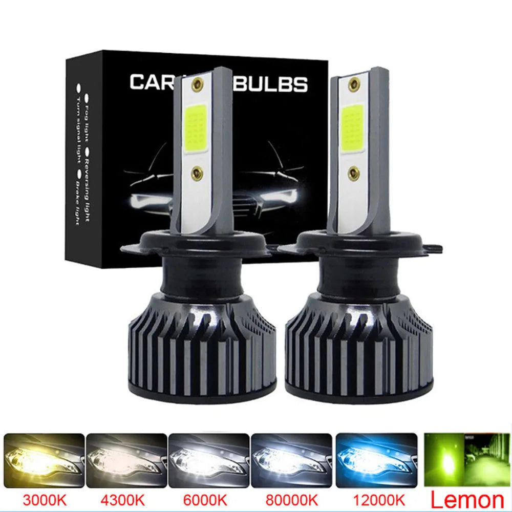 2Pcs LED Car Headlight H4 H7 H1 LED H11 H8 H9 H27 881 Blue 6