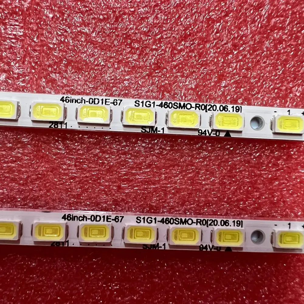 LED Backlight Strip for 2 Pieces LED strip(2) LJ64-02858A 46inch-0D1E-67 S1G1-460SM0-R0 67 LEDs 522MM for