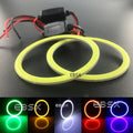 2Pcs 12V COB LED Headlight Angel Eyes Bulb 40 50 60mm 70 80 