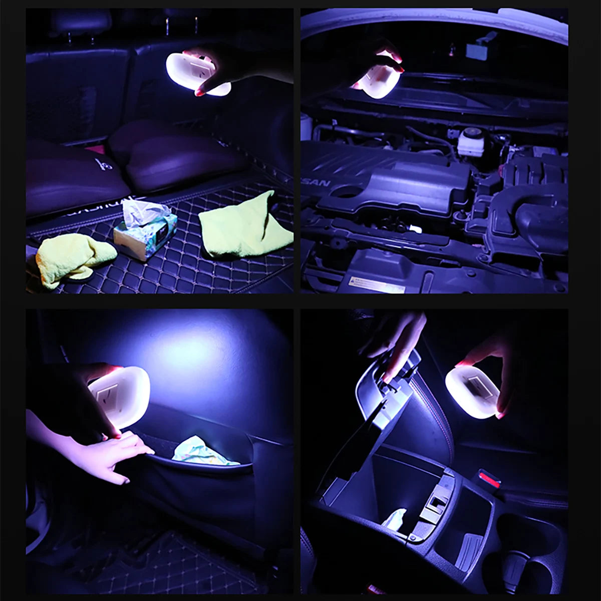 Car LED Touch Light Mini Wireless Car Interior Lighting Magn