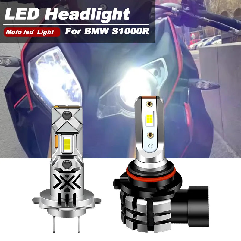 2Pcs LED Motorcycle Headlight Bulbs For BMW S1000R 2014 2015