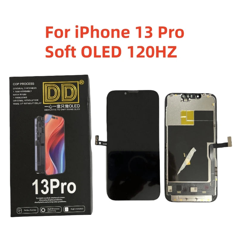 120HZ Soft OLED For iPhone 15 Pro Max 15Pro 13 Pro LCD Displ