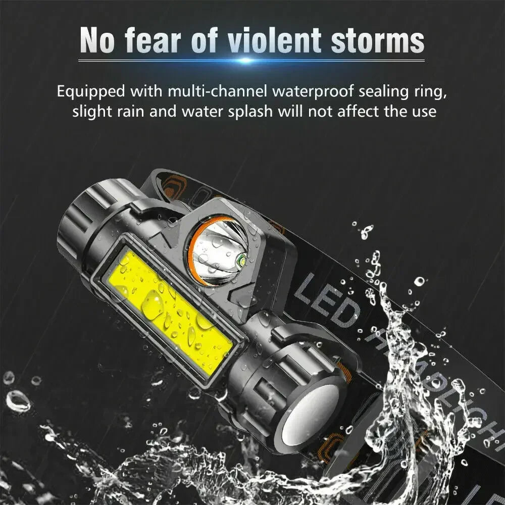 1-5PCS Rechargeable COB LED Headlamp Strong Magnetic Powerfu