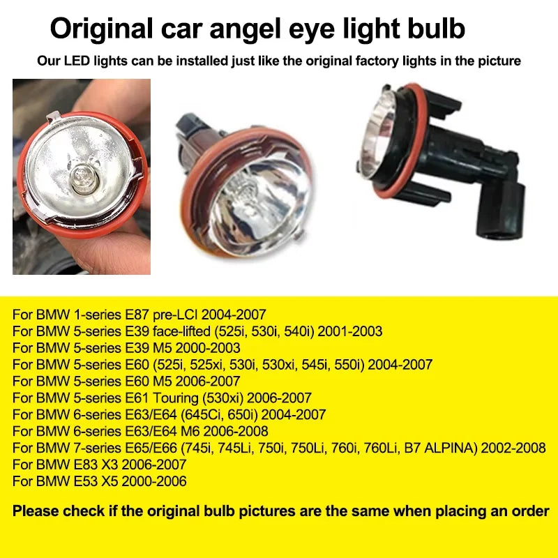2pcs 160W For BMW E39 E53 E60 E61 E64 E65E66 E87 04-07 LED A