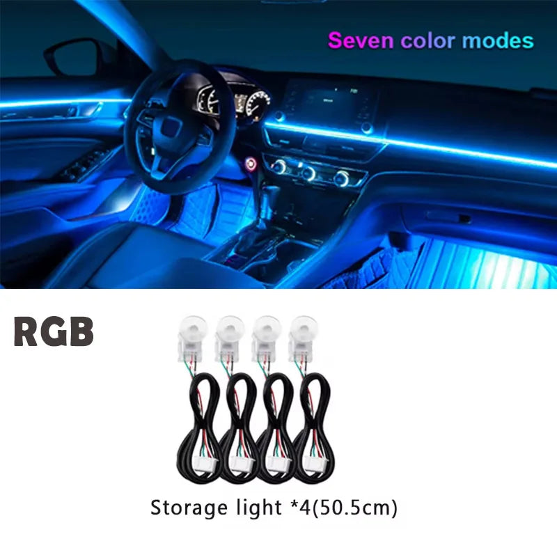 18/22 in 1 Symphony RGB Atmosphere Lamp Parts 20/35/75/110CM Light Strip Speaker Storage Light Extend Line Main/ Sub Controller