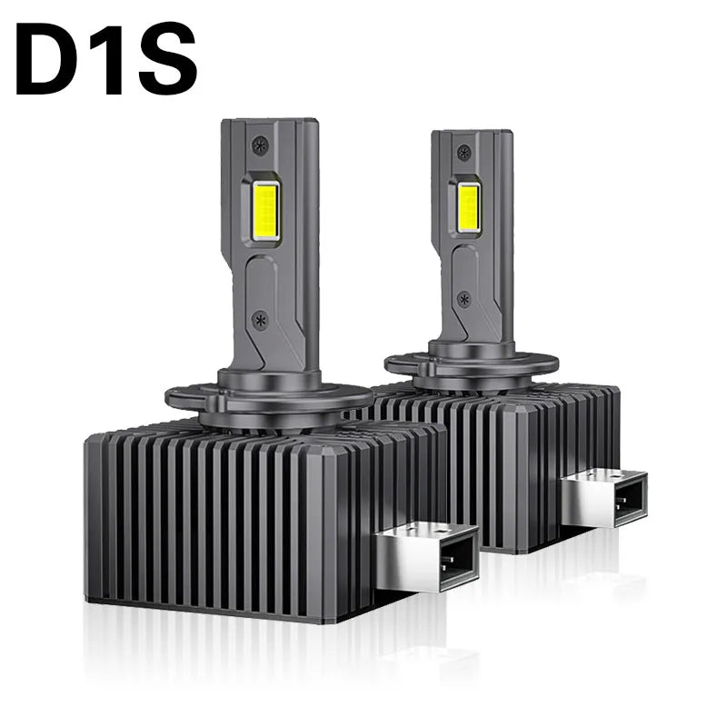 2PCS D1S D2S/R D3S D4S/R D5S D8S LED Headlight Bulbs 70W 800% Brighter 12000LM 6000K Plug&Play Turbo FanAuto HID Replacement 12V