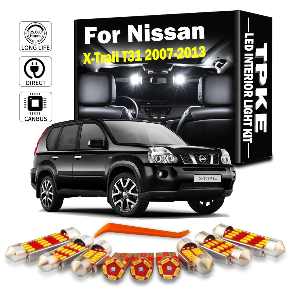 TPKE 12Pcs LED Interior Reading Luggage Door Light Kit For N