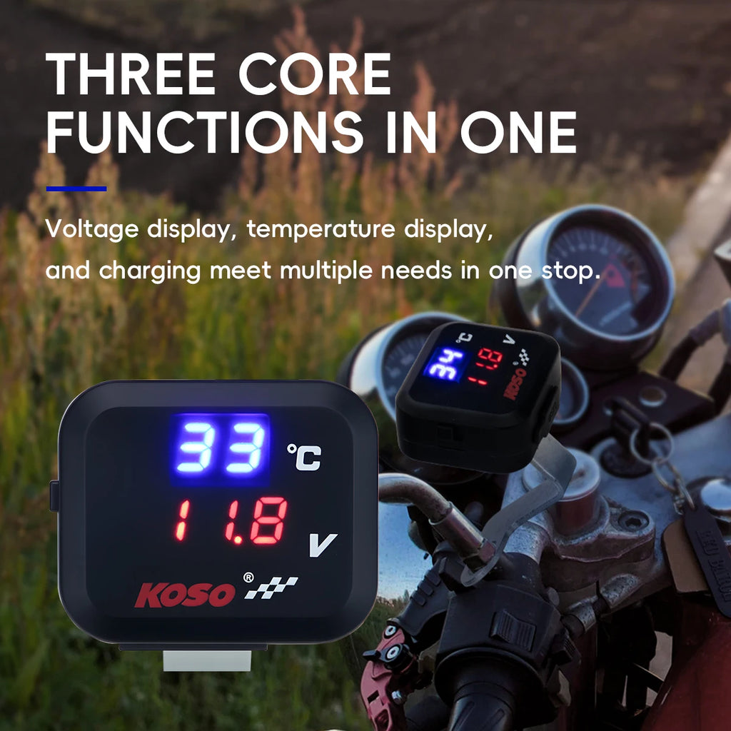 10-24V Multifunctional USB Port Motorcycle Fast Charger with