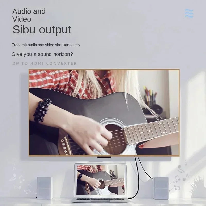 4K Ultra HD DisplayPort to AV Cable Connector High Speed Vid