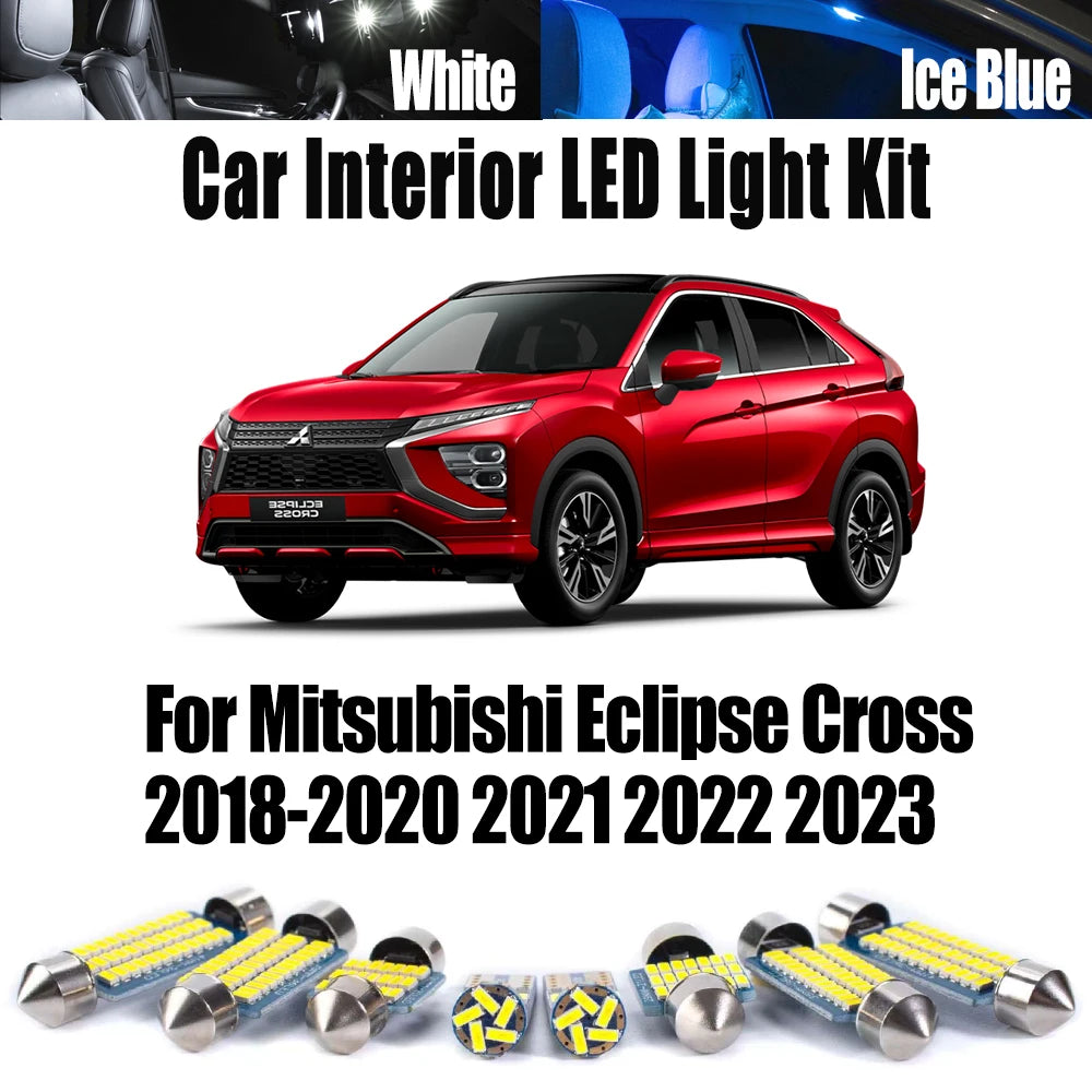 11-Piece LED Interior Light Kit for Mitsubishi 2018-2020 - Canbus Error-Free Interior Bulbs