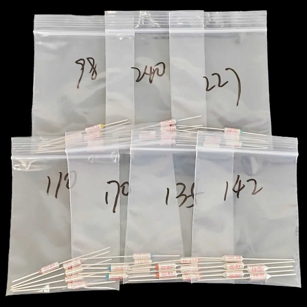 13 Values 65pcs Assortment Kit Thermal Fuse 10A 250V Thermal