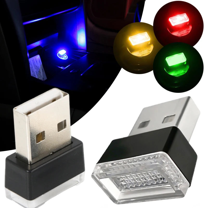 Mini Car Interior Ambient Lights Atmosphere Lamp USB LED Car