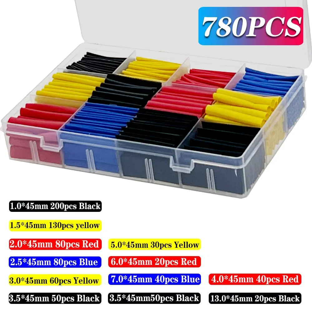 127-1060 pcs 2 1 Heat Shrink Tube Shrinking Assorted Polyolefin Insulation Sleeving Wire Cable Sleeves Wrap