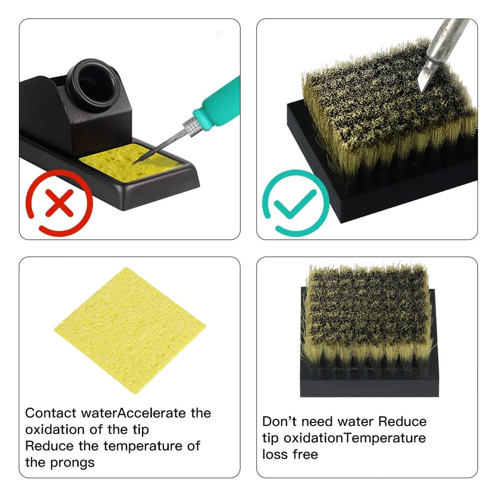 Kaisi Soldering Solder Iron Tip Cleaner Cleaning Steel Wire 