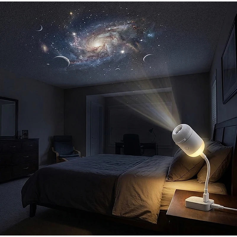 2026 Mini Star Projector Decor for Bedroom 2 in 1 Galaxy Shi