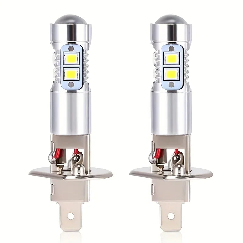 4/2Pcs H1 Super White LED Headlight Bulbs Kit High Low Beam Fog Lamp 8000K 18000LM
