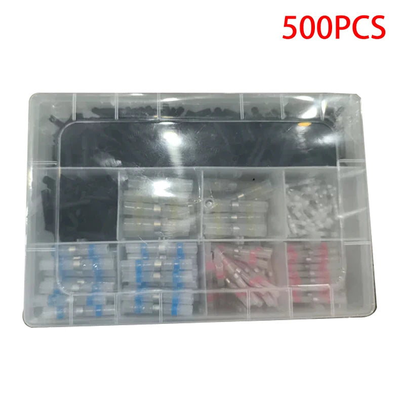 800pcs Solder Seal Wire Connectors Heat Shrink Insulated Electrical Wire Terminals Butt Splice CableCrimp Waterproof Automobile