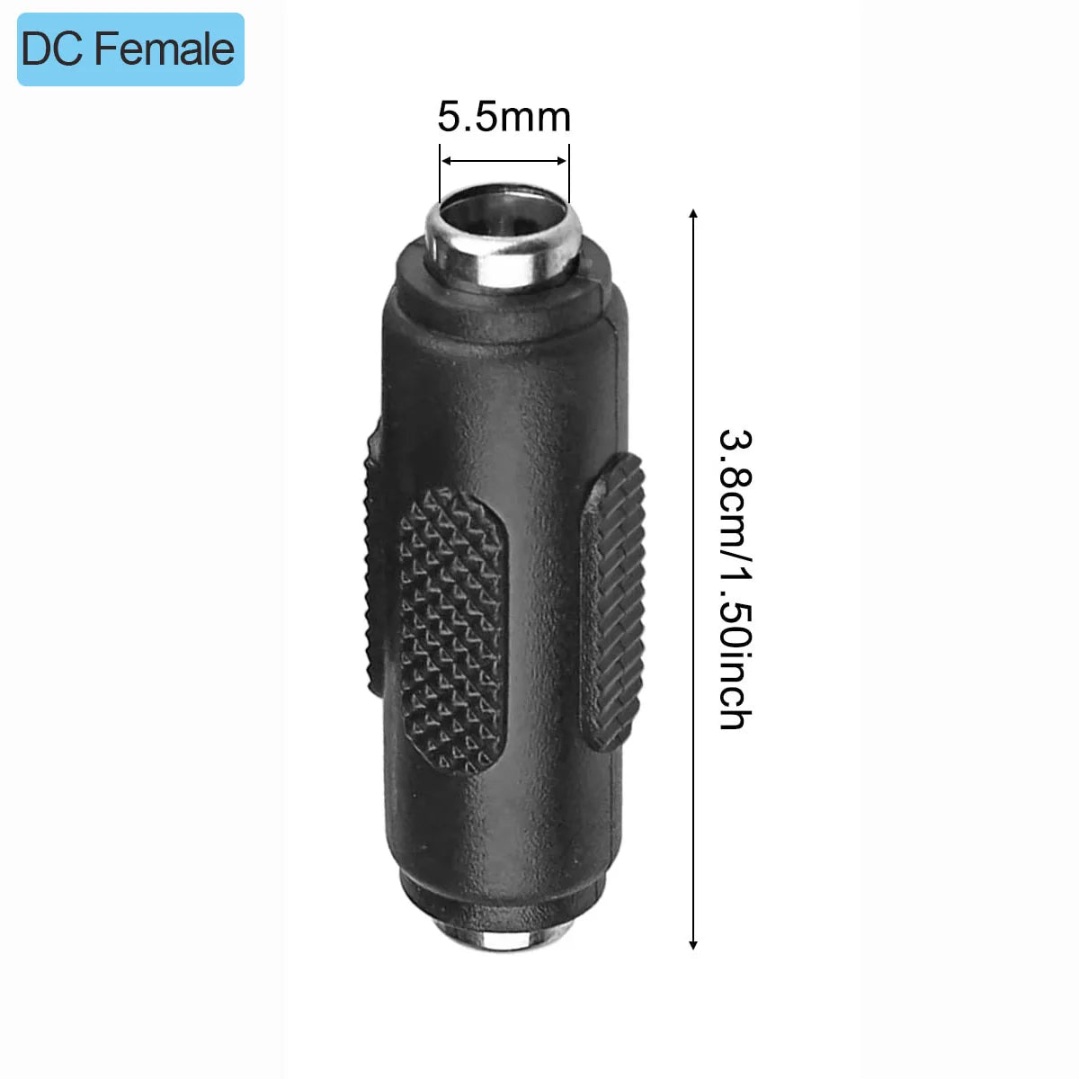 5.5x2.1mm DC Male Female Power Connector 12V/24V Adapter Jack Socket Plug Barrel for CCTV Security Camera LED Strip Adaptor