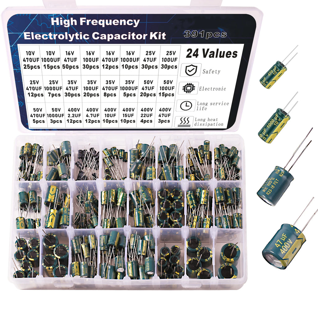 Electrolytic Capacitor Kit High Frequency Assortment 10v 16v