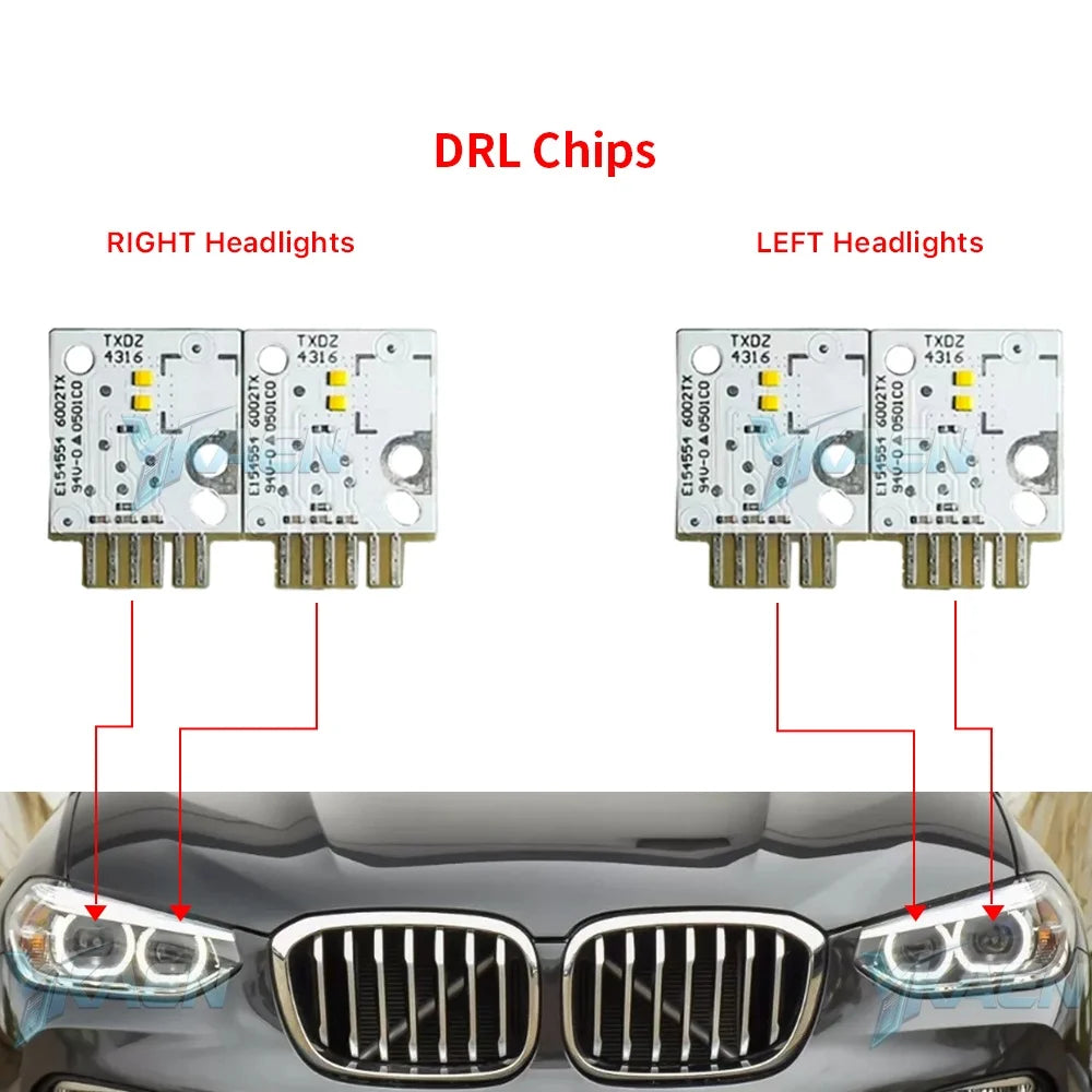 Angel Eyes Boards 63117466102 For 18-21 BMW X3 X3M F97 G01 X4 X4M G02 F98 Car Headlight Daytime Running