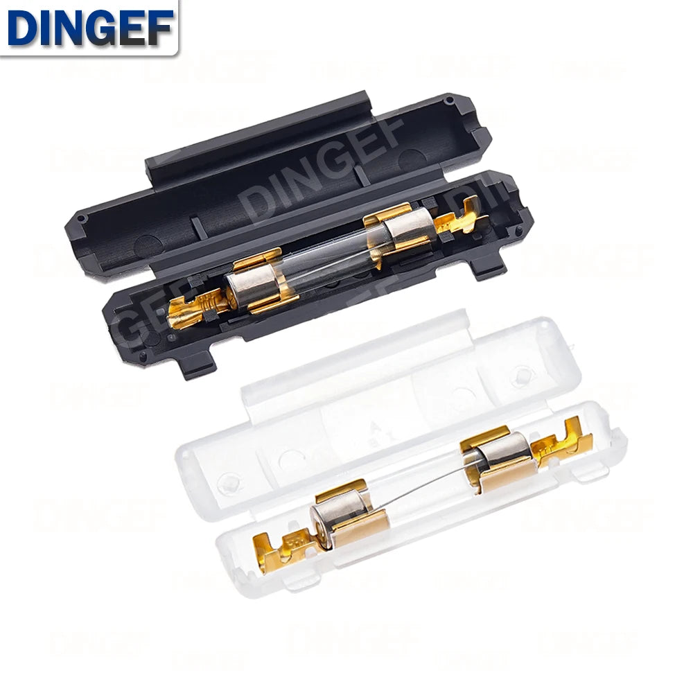 5Set 6X30MM Glass Fuse Holder With 250V 0.25A 0.5A 1A 1.5A 2