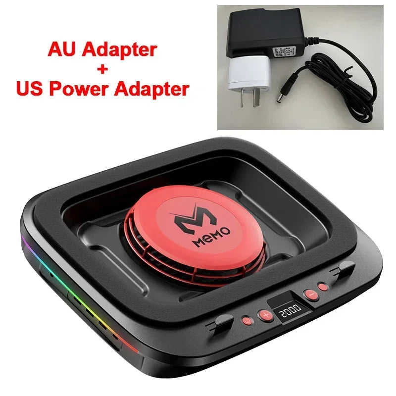 MEMO FL08 7 Angle Adjustable Notebook Powerful Fan Cooling Pad for 14-19 Game Laptop Cooler Strong Wind Kickstand Base Bracket