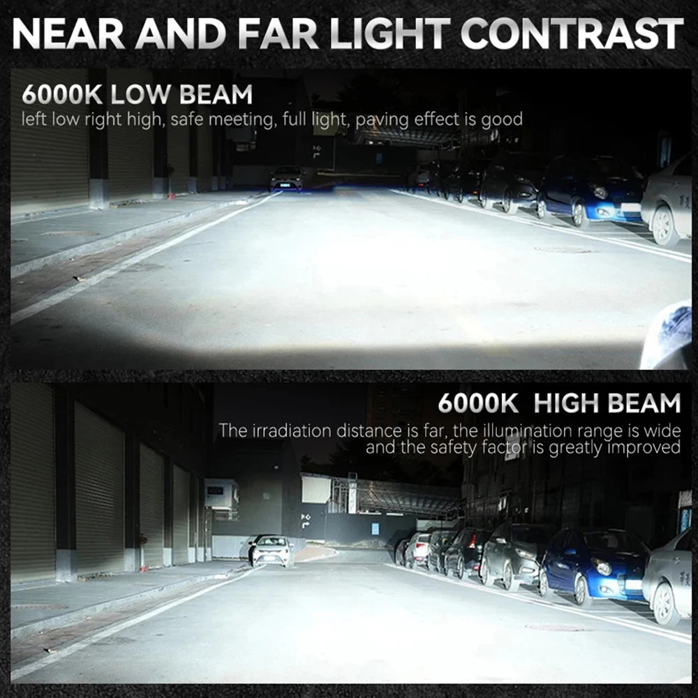 LED Headlight Bulbs 6000K 55W Turbo Lights Plug&Play Auto Lamp HID Conversion Kit for Infiniti QX56 JX35 D2R