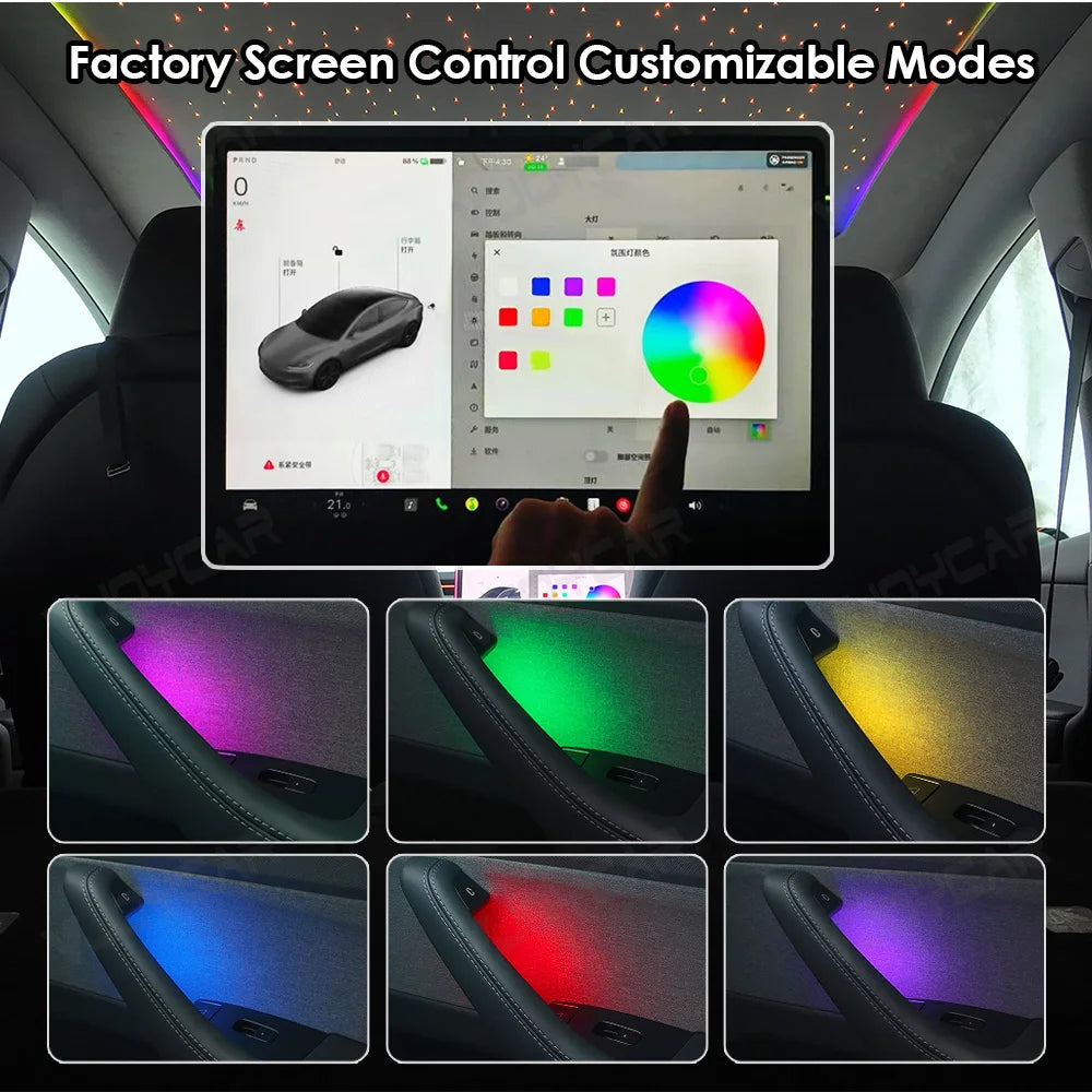 New Model Y Juniper Door Handbar Ambient Light New Model 3 H