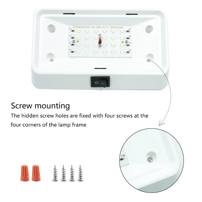 1 Set 12V 24 LED Outside RV Motorhome Camper Trailer Interio