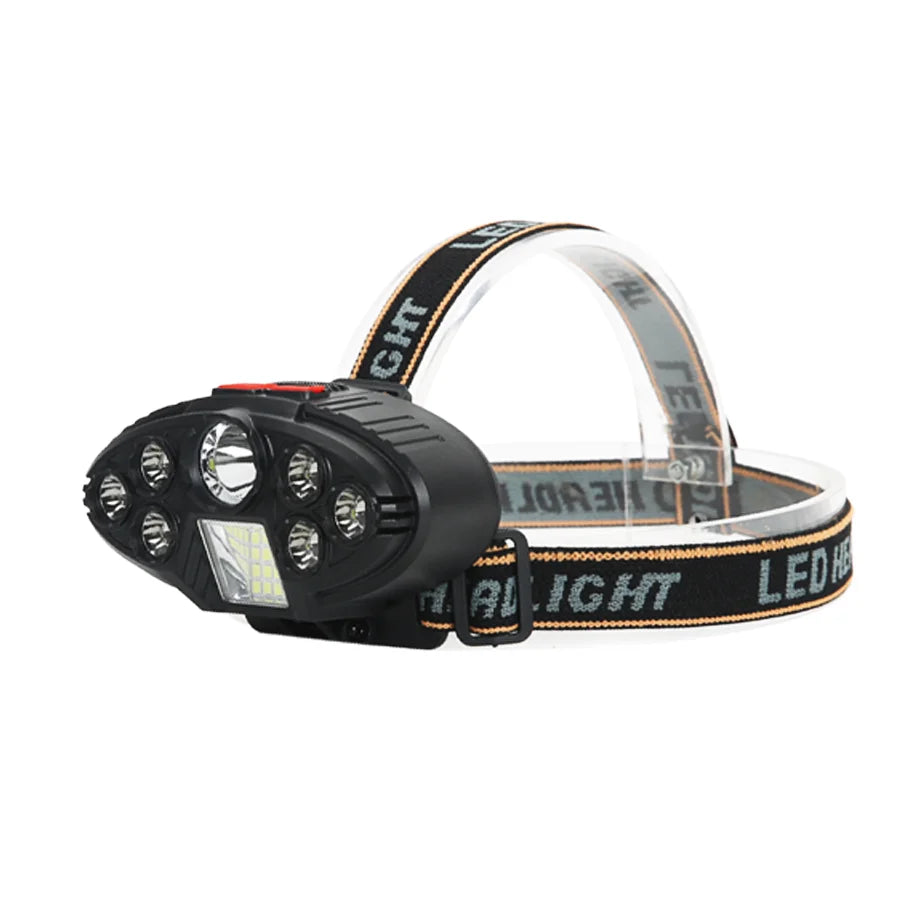 Ultra-bright 5/11 LED Headlight Type-C Rechargeable Headlamp with Battery Waterproof Flashlight Outdoor Camping Fishing Lighting