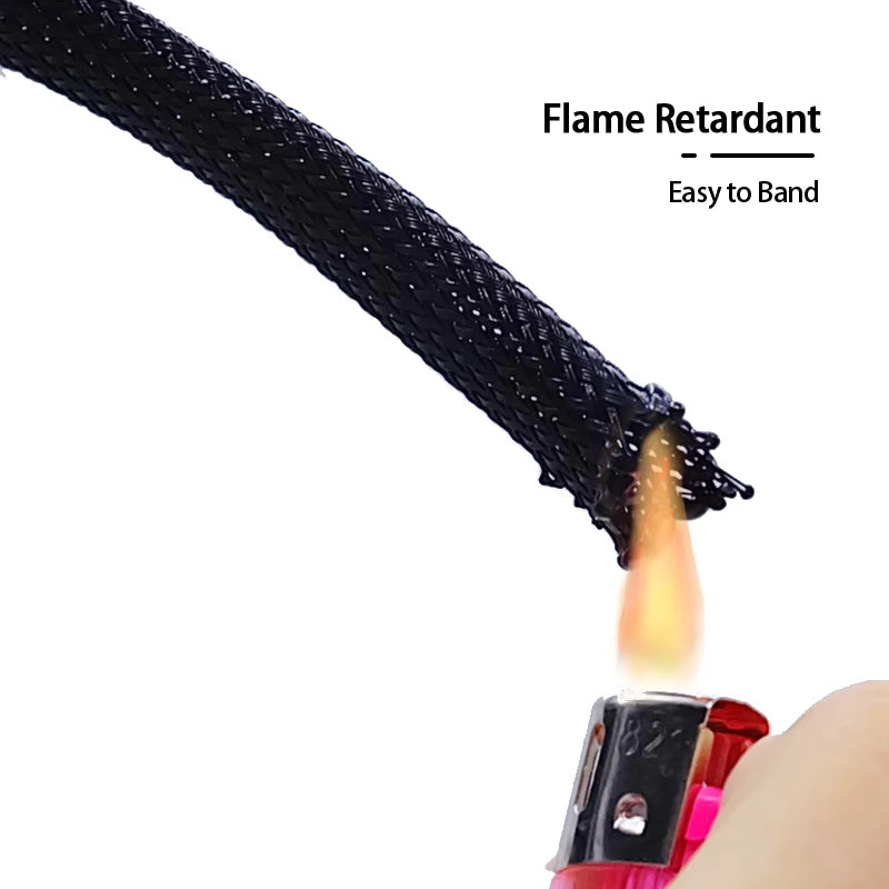 PET Expandable Cable Sleeve 3/4/6/8/10/12/14mm Tight Braided