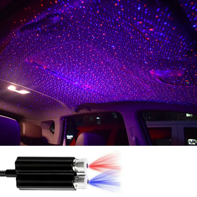 Mini Led Double Headed Roof Starry Night Light Car Atmospher