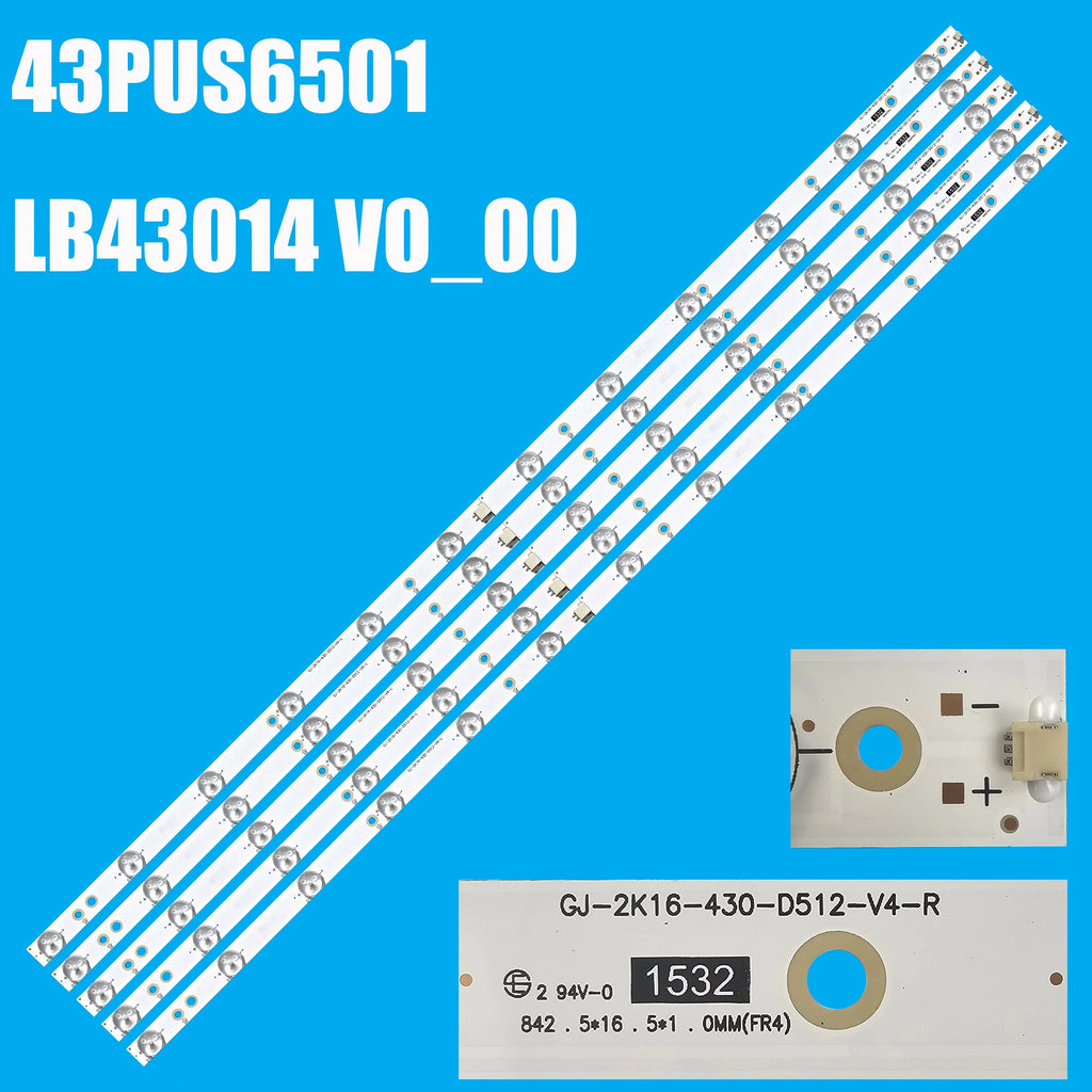 LED Backlight 12 Lamp strip For Philips 43 TV LB43014 V0_00 