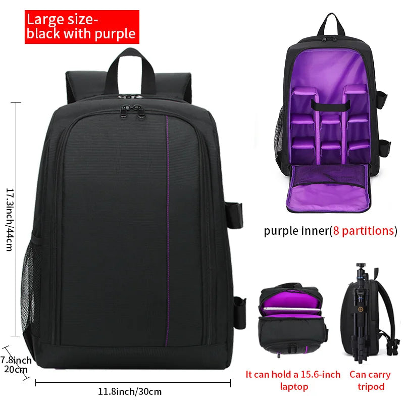 Digital Camera Backpack Outdoor Large-Capacity Camera Bag Laptop Backpack Multi-Functional Convenient Backpack