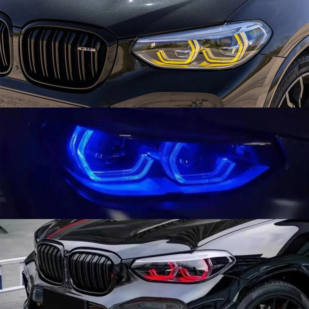 Angel Eyes DRL For BMW X3 X3M F97 G01 X4 X4M G02 Lemon Yellow Blue Daylight Module LED Boards Daytime Running