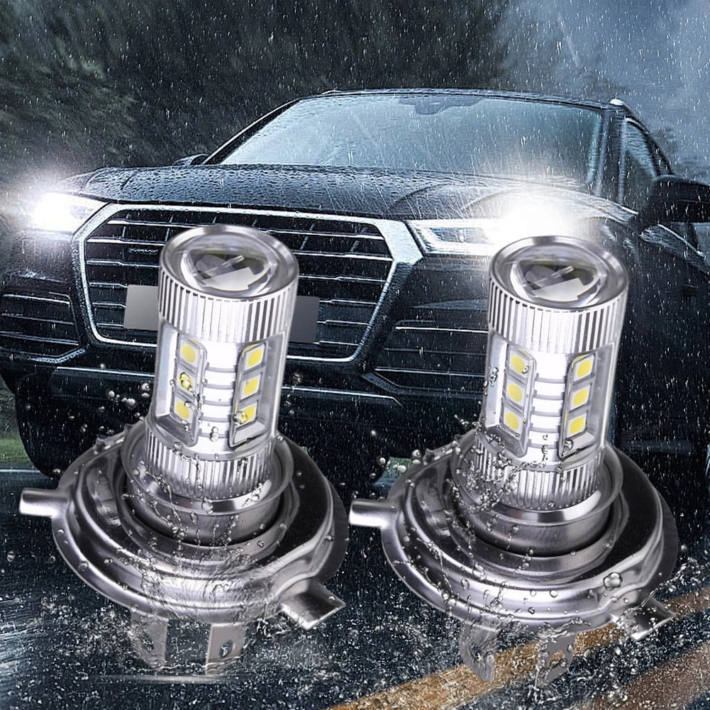 H4 Super White LED Headlight Bulb 6000-6500K High Low Beam L