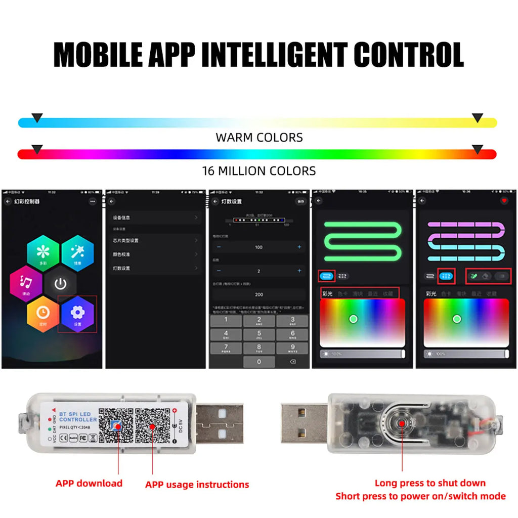 10 in 1 Car Interior Acrylic LED Ambient Lights For Tesla US