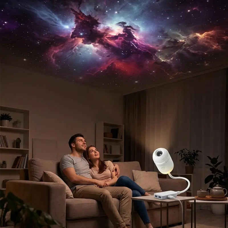 2026 Mini Star Projector Decor for Bedroom 2 in 1 Galaxy Shi