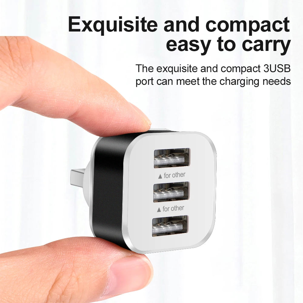 3 Port USB Slots Adaptor Extender USB 3 in 1 2.0 Multple USB