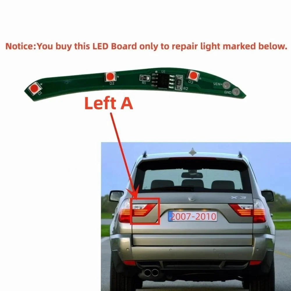 A Full Set Inner And Outer Tail Light Repair Chip Boards 7162209 7162210 7162213 7162214 for BMW X3 E83 LCI