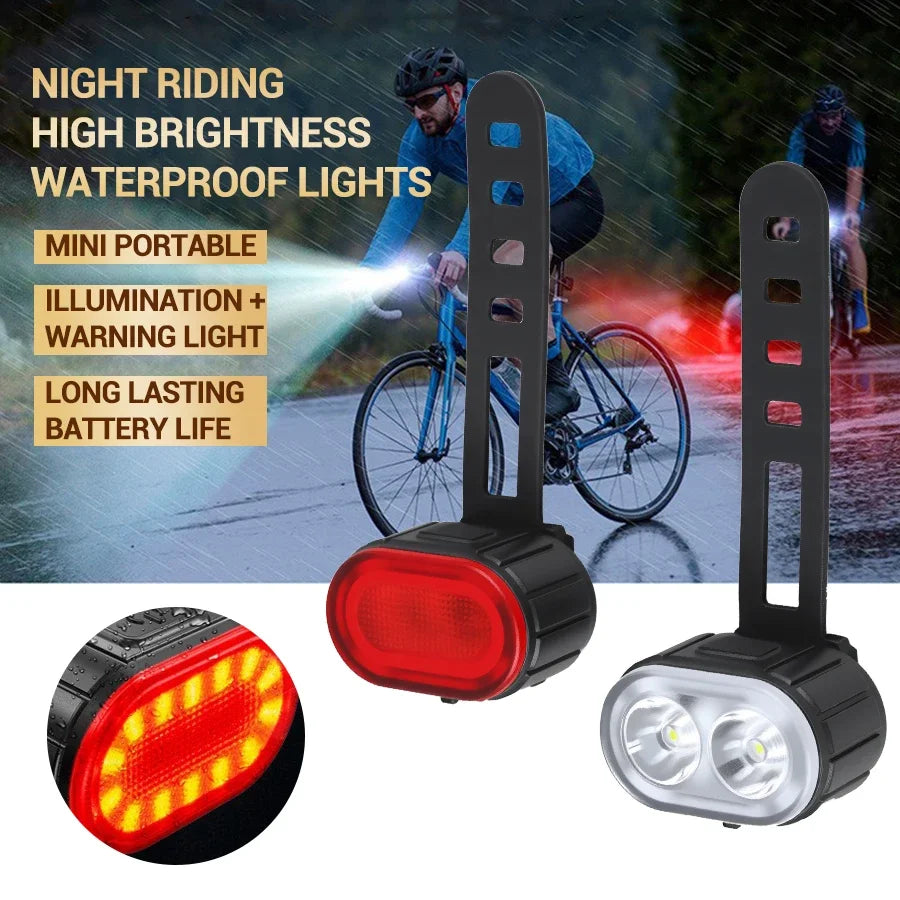 Bicycle Emergency Light Rechargeable Bike Headlight Tailligh