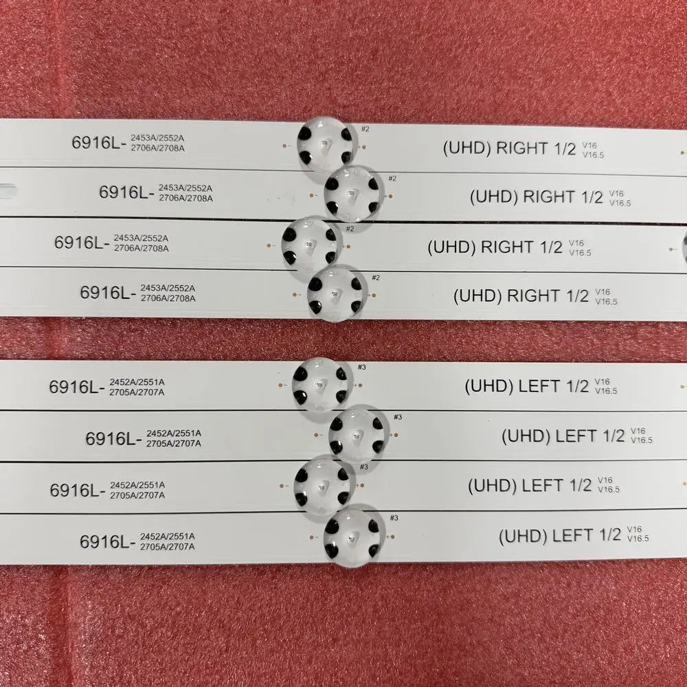 LED Backlight Strip for 8 PCS/set LED Strip for 6916L-2706A 2705A 2708A 6916L-2710A 2712A 2709A TV Screen
