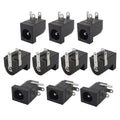 10pcs 5.5x2.1mm 3Pin DC Power Supply Connectors Jack Socket 