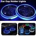 1/2PCS LED Car Cup Holder Lights Light up Car Coasters for C