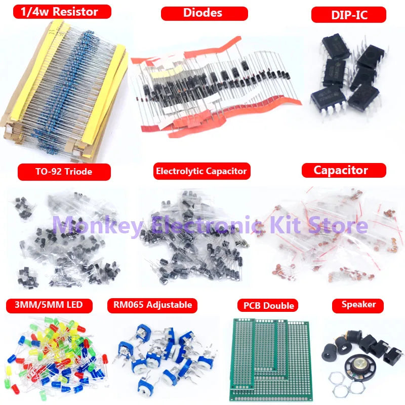 1818PCS Common Capacitors Resistors Capacitors T0-92 LED Tra