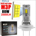 M3P H7 LED Headlight Bulb Mini Wireless 80W 20000LM 6000K CS