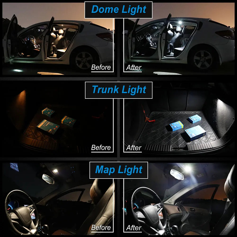 NAO 2x W5W T10 LED Ultra Bright 5W5 12V 24V 4W 600Lm Car Int